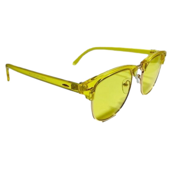 6009 | Yellow Browline Sunglasses - Picture 2 of 5